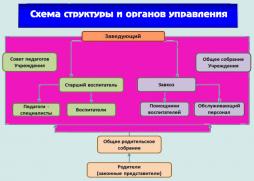 Схема структуры и органов управления МКДОУ "Детский сад № 5 МО "Ахтубинский район"